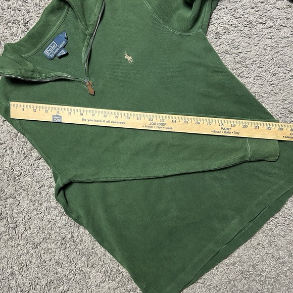 Vintage Polo Ralph Lauren 1/4 Zip Men's S Green Long Sleeve - Picture 4 of 7